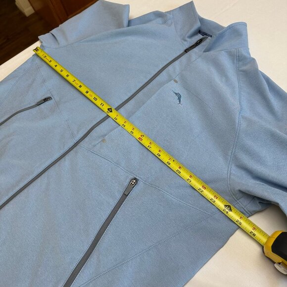 Tommy Bahama Islandzone Blue Canal Oxford Jacket Mens Size XL? Athletic Full Zip - Picture 4 of 8